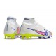 Scarpe Nike Zoom Mercurial Superfly IX Elite FG Bianco Rosa Volt