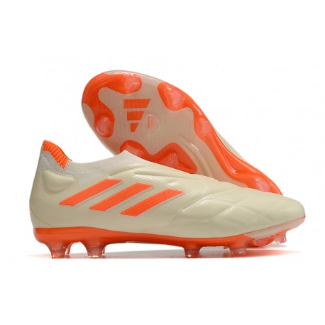 Scarpa Nuovo adidas Copa Pure+ FG Bianco Off Arancione Solare Team